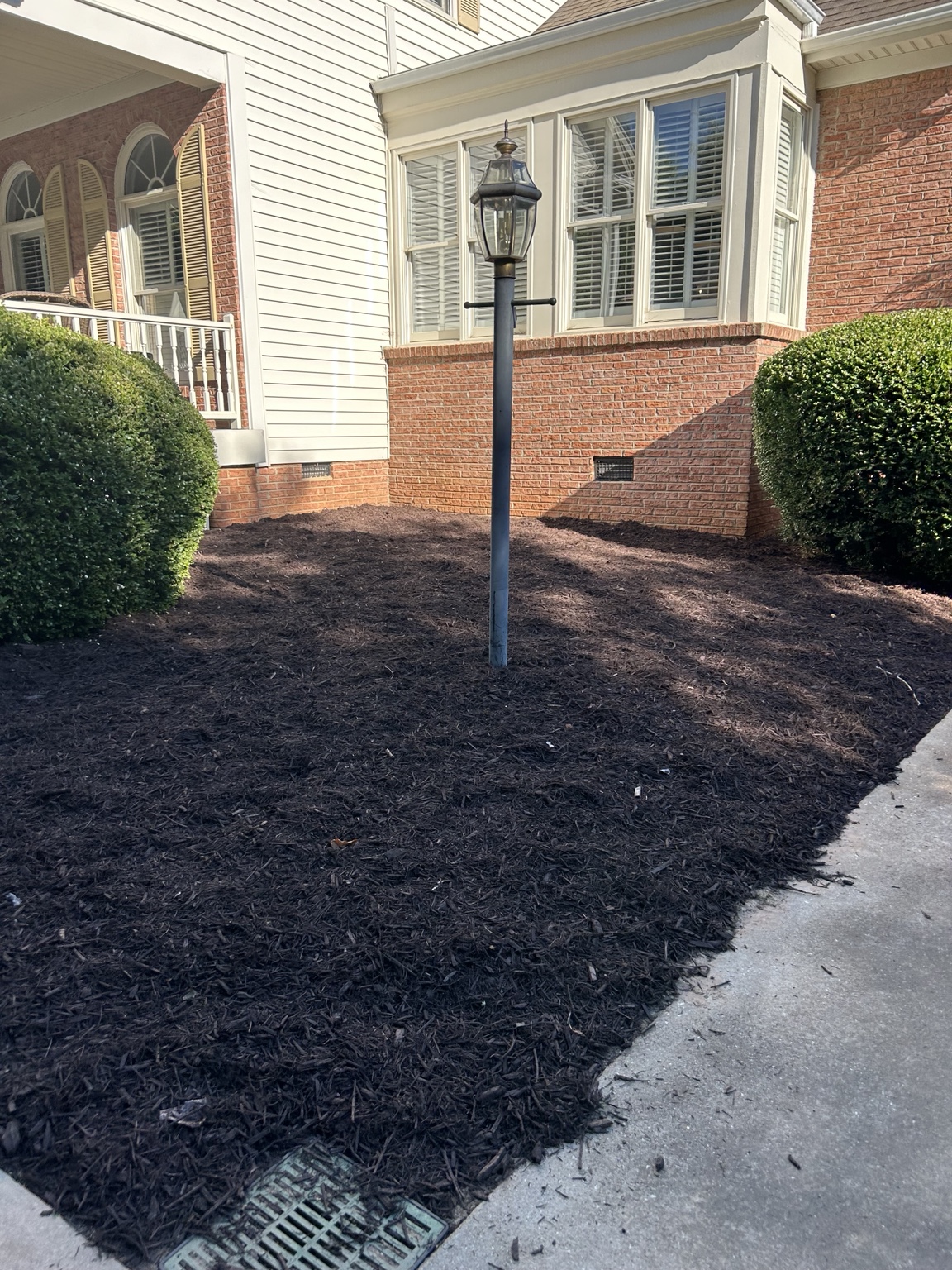 Mulch installation project by Westra